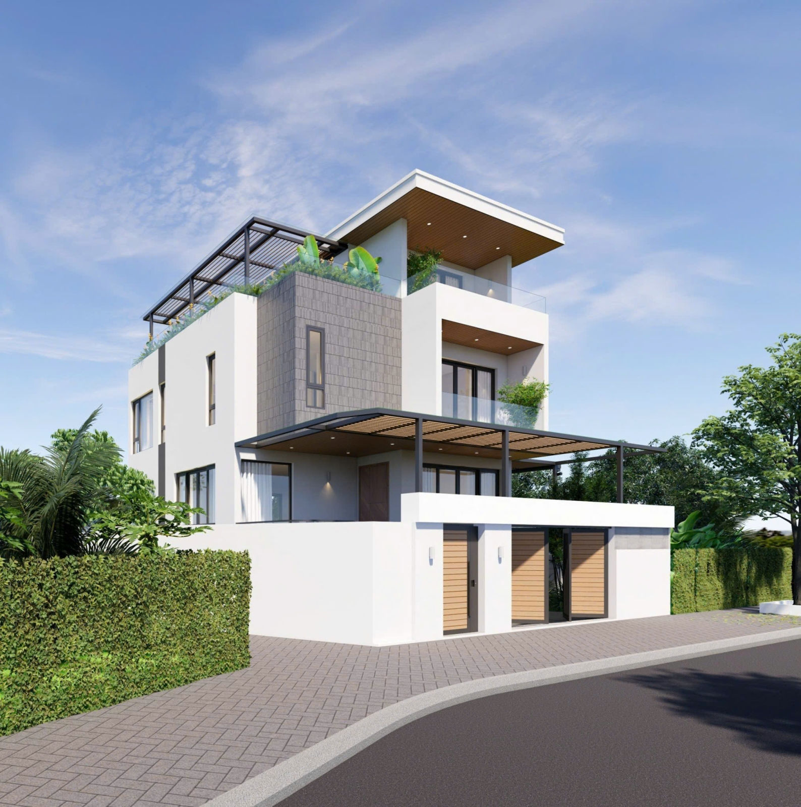 Thi công hoàn thiện biệt thự Chị Hương